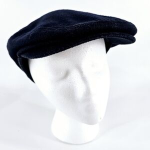 Men Dorfman Pacific Co. Dark Blue Authentic Handmade Headwear Flat Cap